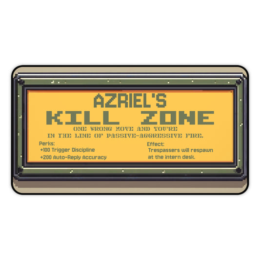 Kill Zone Command Desk Pad - Personalized with your NAME