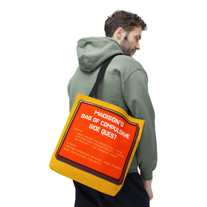 Bag of Compulsive Side Quest - - Personalized with your name - Free Shipping