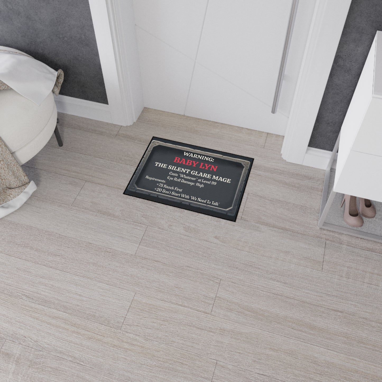 Silent Glare Mage Doormat - Personalized with your NAME