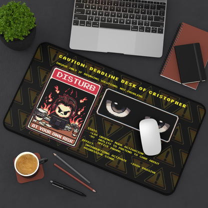 Caution: Deadline Desk pad - Personalized with your NAME