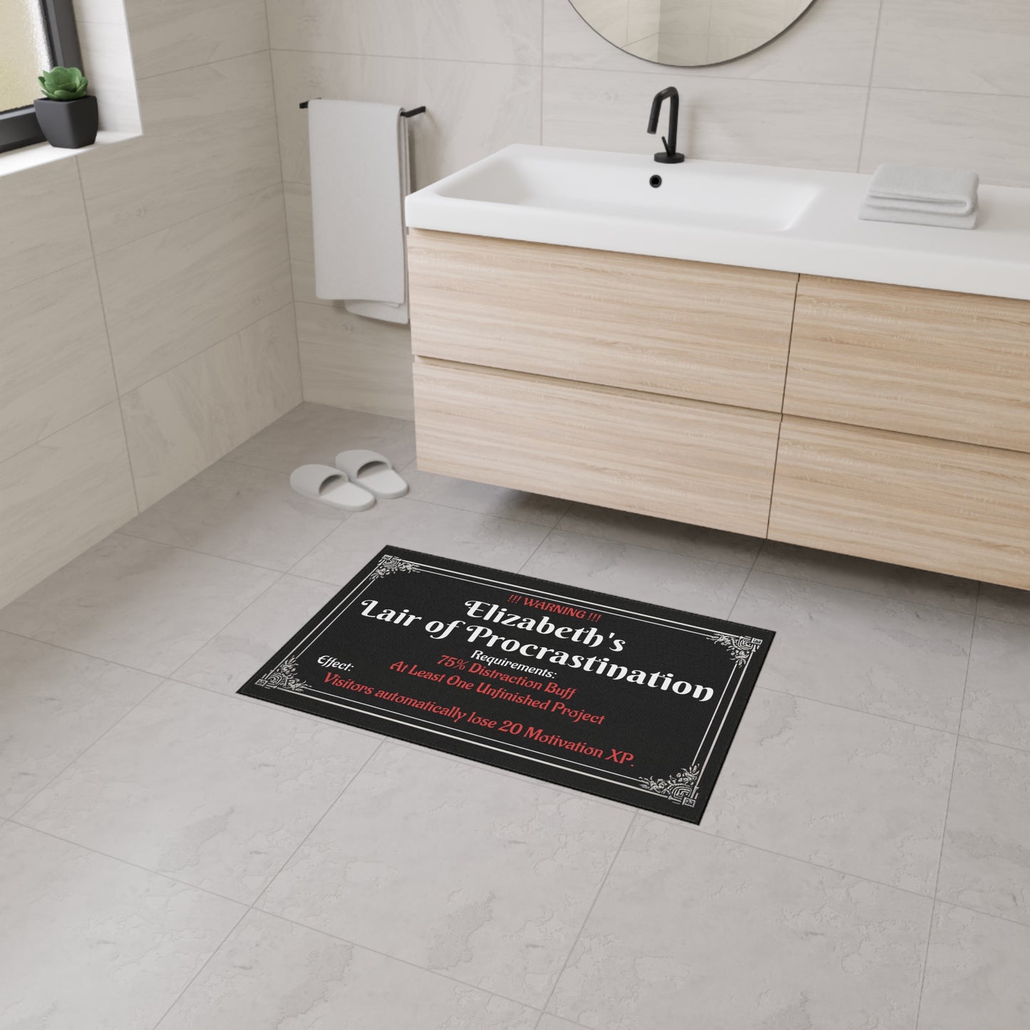 Lair of Procrastination Doormat – Personalized with your NAME