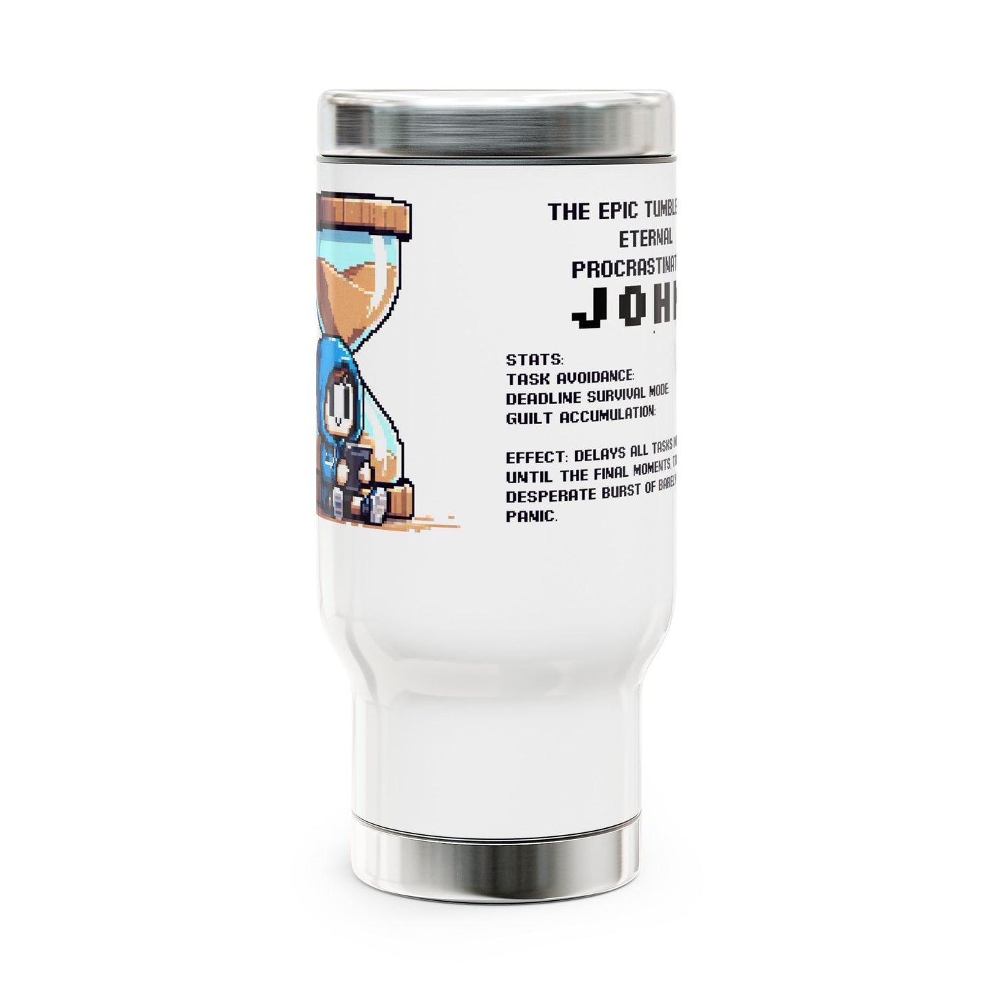 Epic Tumbler of Eternal Procrastinator – 14oz Personalized Mug for Last-Minute Legends