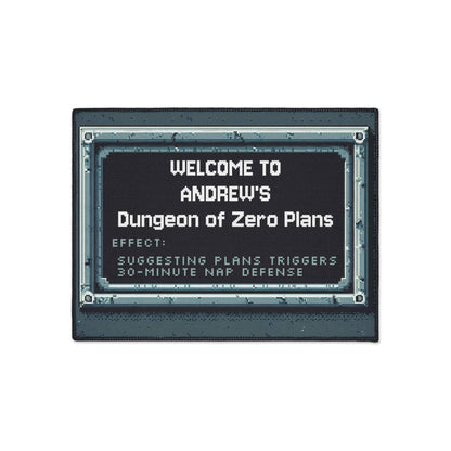 Dungeon of Zero Plans Doormat – Personalized with your NAME