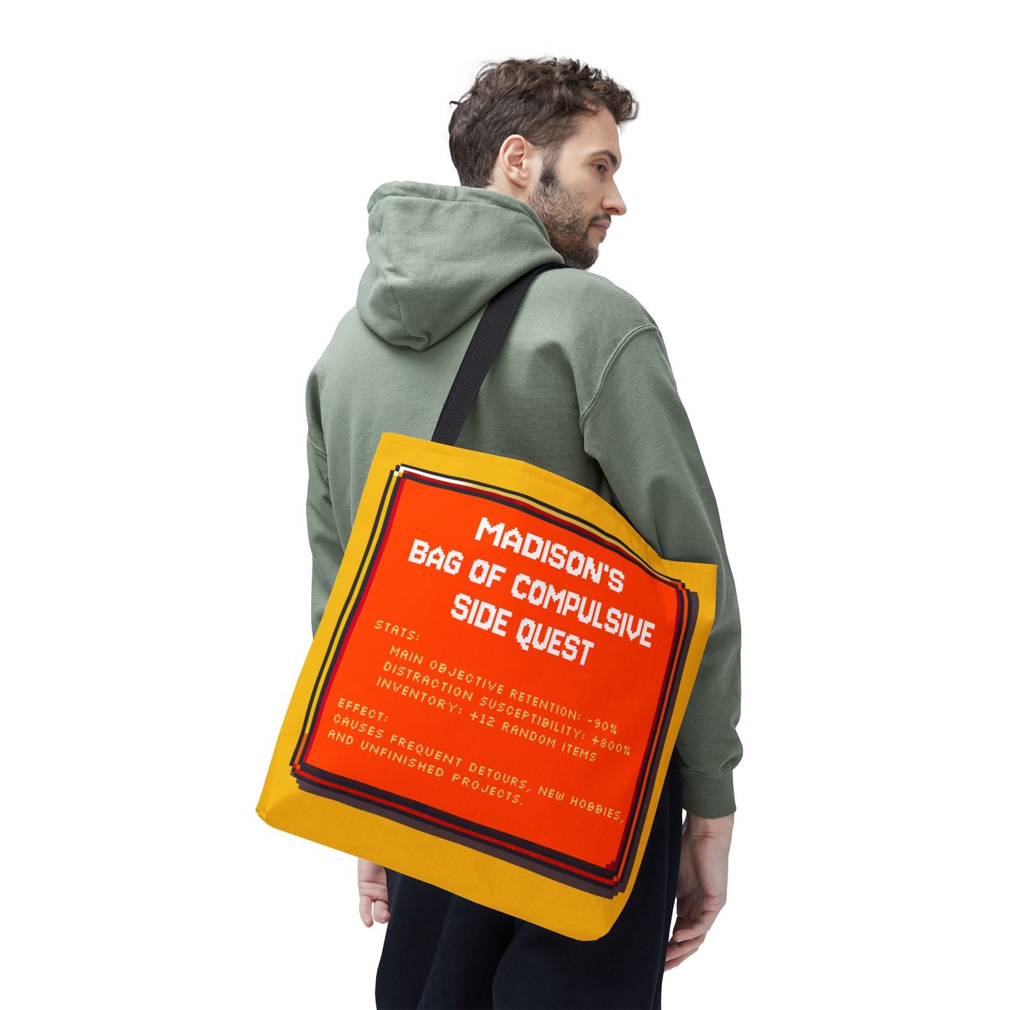 Bag of Compulsive Side Quest - - Personalized with your name - Free Shipping