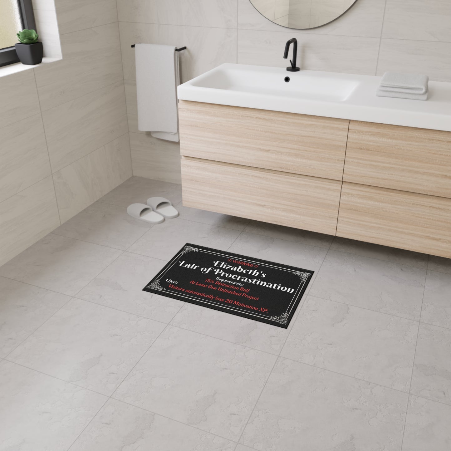 Lair of Procrastination Doormat – Personalized with your NAME