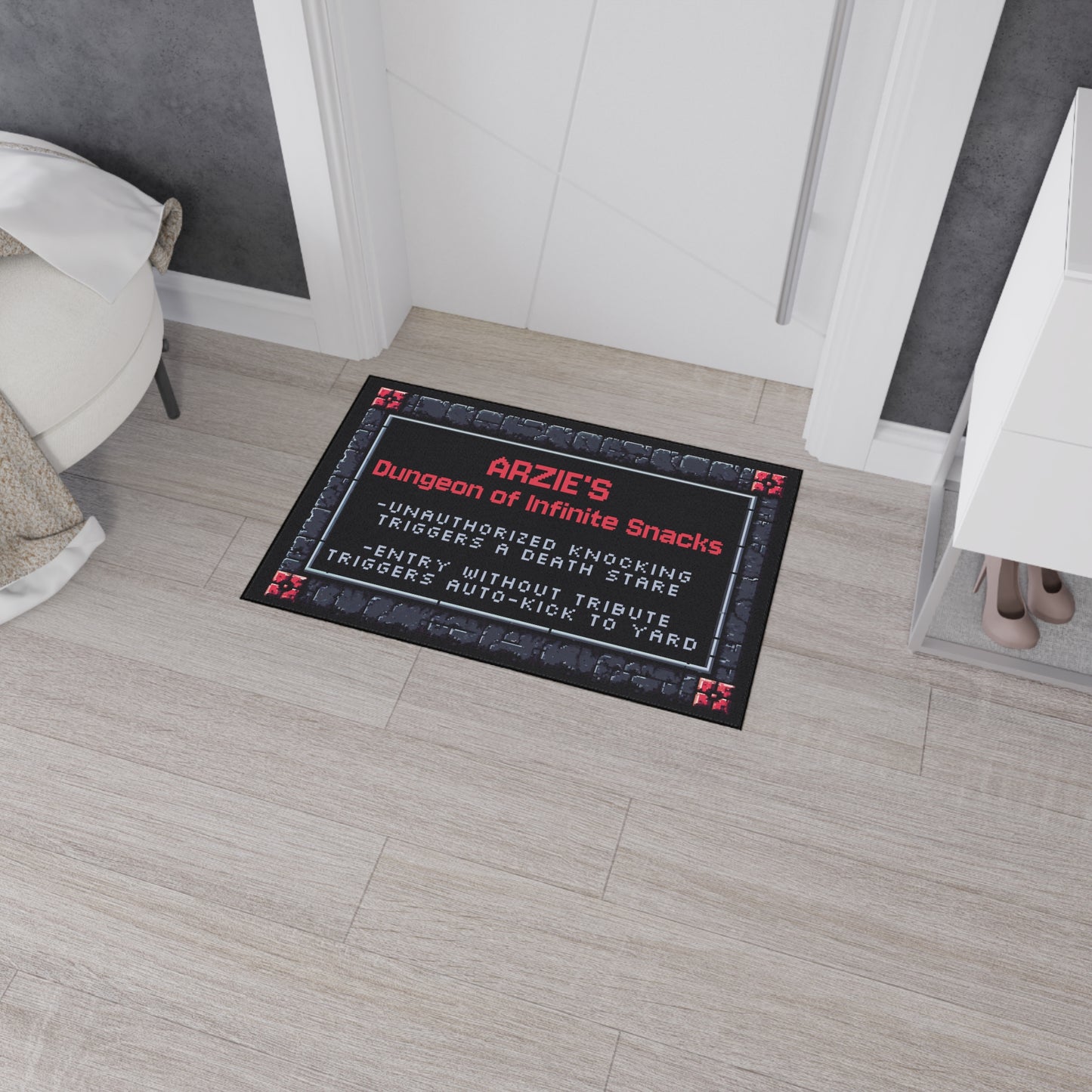 Dungeon of Infinite Snacks Doormat – Personalized with your NAME