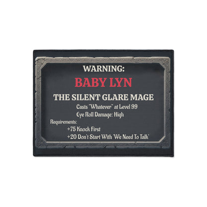 Silent Glare Mage Doormat - Personalized with your NAME