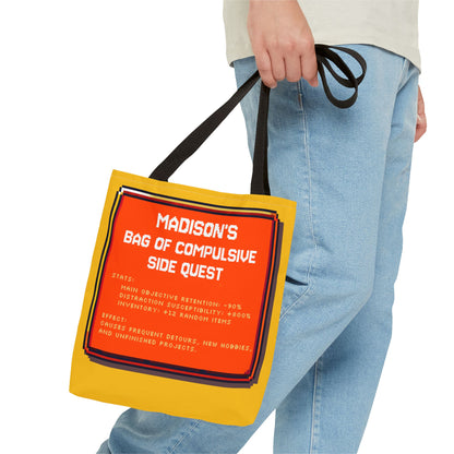 Bag of Compulsive Side Quest - Personalized with your NAME